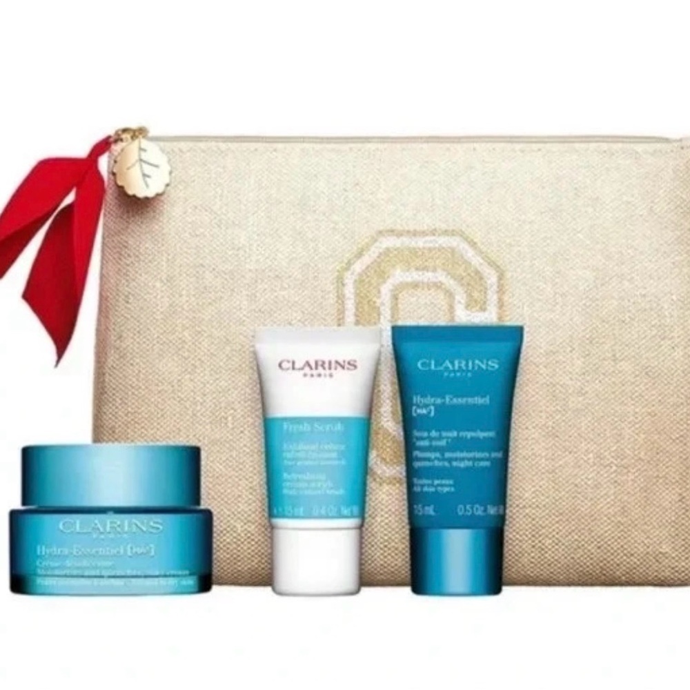 Clarins Hydra-Essentiel Moisturizer Set - Blue and Cream